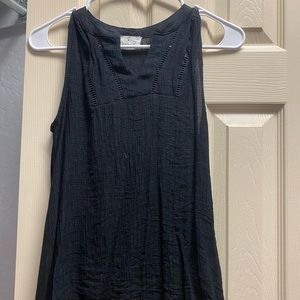Black tank top blouse